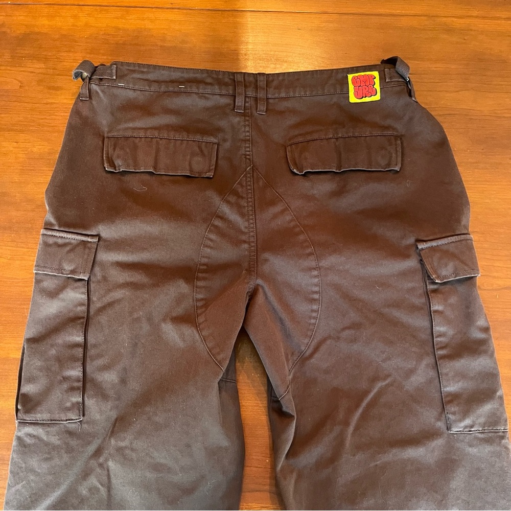Empyre Cargo Pants Brown Relaxed Wide Leg Baggy Skater SZ 34 Paratrooper Utility - Picture 6 of 13